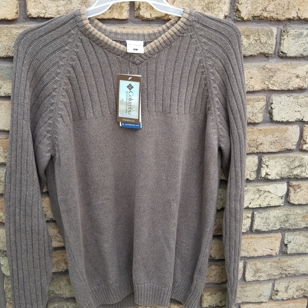 Men's COLUMBIA PULL OVER V NECK SWEATER SZ LARGE